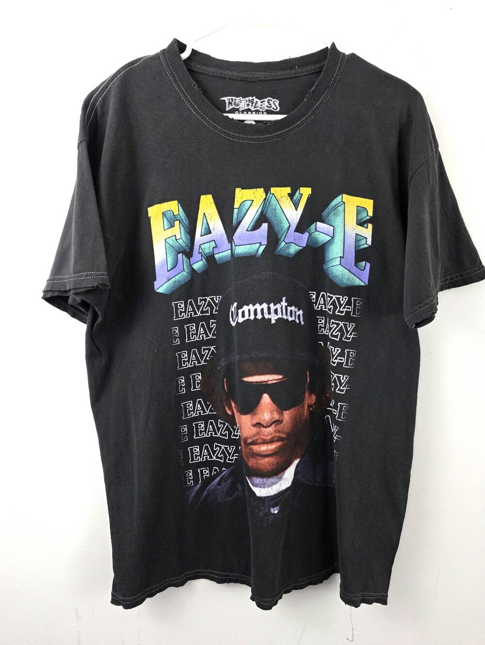 Easy-E Compton Black Graphic T-Shirt Vintage Style Rap Hip Hip Shirt Casual